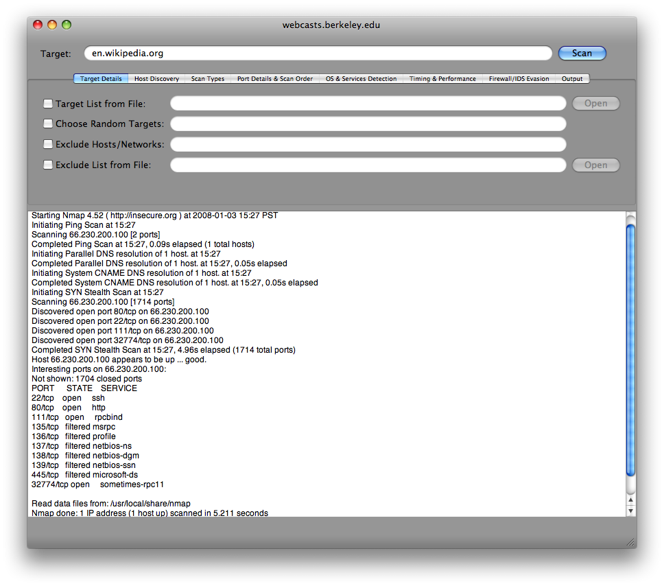Nmap Scan For Os X